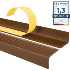 Quest Nez De Marche|Nez De Marche<Nez de marche PVC 40x25mm, , profilé d'escalier ND, auto-adhésif, antidérapant, d'escalier-protection, marron, 0.8m