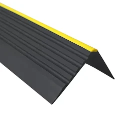 Quest Nez de marche PVC 48x42mm, , profilé d'escalier RD-ON, auto-adhésif, antidérapant, d'escalier-protection, noir, 2m- Nez De Marche|Nez De Marche