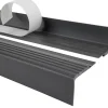 Quest Nez De Marche|Nez De Marche<Nez de marche PVC 48x42mm, , profilé d'escalier PMW, auto-adhésif, antidérapant, d'escalier-protection, gris foncé, 1m