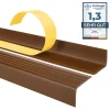 Quest Nez de marche PVC 40x25mm, , profilé d'escalier ND, auto-adhésif, antidérapant, d'escalier-protection, marron, 1.3m- Nez De Marche|Nez De Marche
