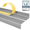 Quest Nez de marche PVC 40x25mm, , profilé d'escalier ND, auto-adhésif, antidérapant, d'escalier-protection, argenté, 1.65m- Nez De Marche|Nez De Marche