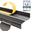 Quest Nez De Marche|Nez De Marche<Nez de marche PVC 40x25mm, , profilé d'escalier ND, auto-adhésif, antidérapant, d'escalier-protection, noir-argent, 2m
