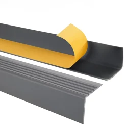 Quest Nez De Marche|Nez De Marche<Nez de marche PVC 52x40mm, , profilé d'escalier RGP, auto-adhésif, antidérapant, d'escalier-protection, gris foncé, 1.5m