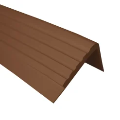 Quest Nez de marche PVC 45x50mm, , profilé d'escalier RO, antidérapant, d'escalier-protection, marron, 1.5m- Nez De Marche|Nez De Marche