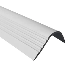 Quest Nez de marche PVC 52x40mm, , profilé d'escalier RGPT, antidérapant, d'escalier-protection, gris, 1.5m- Nez De Marche|Nez De Marche