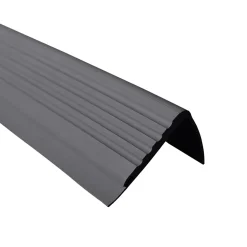 Quest Nez De Marche|Nez De Marche<Nez de marche PVC 48x42mm, , profilé d'escalier PMW, auto-adhésif, antidérapant, d'escalier-protection, gris foncé, 1.1m