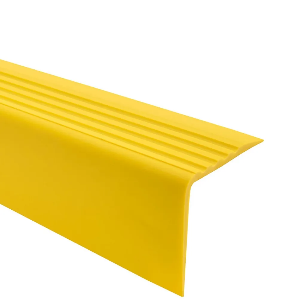 Quest Nez de marche PVC 50x50mm, , SST, profilé d'escalier RGP-O, auto-adhésif, antidérapant, d'escalier-protection, jaune, 0.9m- Nez De Marche|Nez De Marche