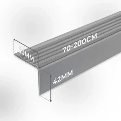 Quest Nez De Marche|Nez De Marche<Nez de marche PVC 50x42mm, , profilé d'escalier RGP, auto-adhésif, antidérapant, d'escalier-protection, beige, 1.8m