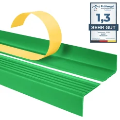 Quest Nez De Marche|Nez De Marche<Nez de marche PVC 40x25mm, , profilé d'escalier ND, auto-adhésif, antidérapant, d'escalier-protection, vert, 1.3m
