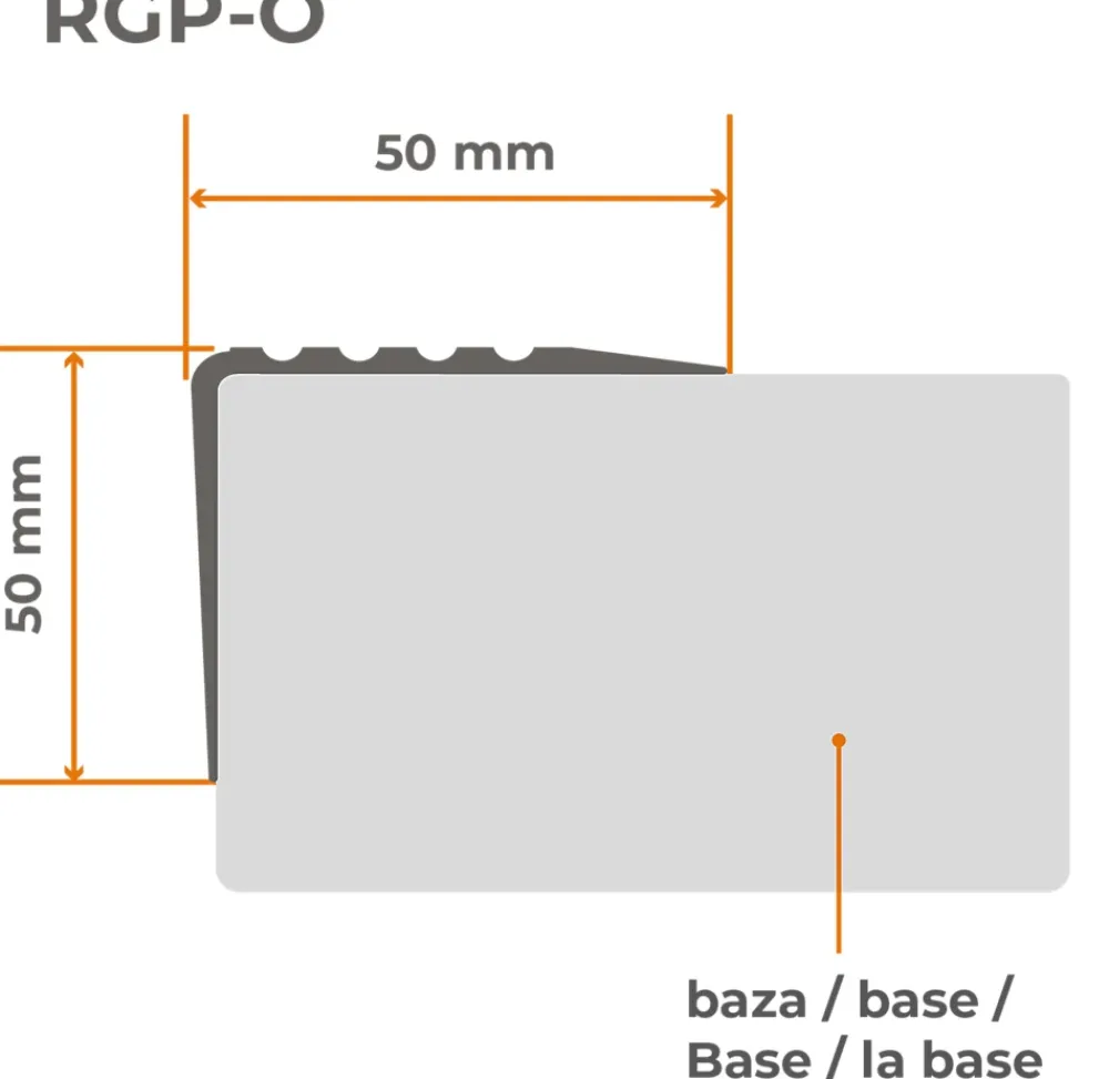 Quest Nez de marche PVC 50x50mm, , SST, profilé d'escalier RGP-O, auto-adhésif, antidérapant, d'escalier-protection, Rouge, 1m- Nez De Marche|Nez De Marche