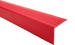 Quest Nez de marche PVC 40x40mm, , profilé d'escalier RD, antidérapant, d'escalier-protection, Rouge, 1.5m- Nez De Marche|Nez De Marche