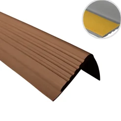 Quest Nez De Marche|Nez De Marche<Nez de marche PVC 48x42mm, , profilé d'escalier PMW, auto-adhésif, antidérapant, d'escalier-protection, marron, 0.9m