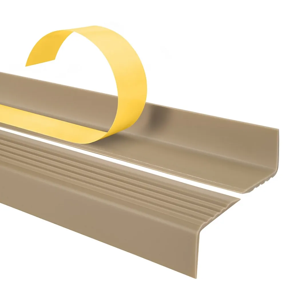 Quest Nez de marche PVC 40x25mm, , profilé d'escalier ND, auto-adhésif, antidérapant, d'escalier-protection, beige, 1.8m- Nez De Marche|Nez De Marche