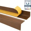 Quest Nez De Marche|Nez De Marche<Nez de marche PVC 50x42mm, , profilé d'escalier RGP, auto-adhésif, antidérapant, d'escalier-protection, marron, 2m