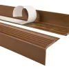 Quest Nez de marche PVC 48x42mm, , profilé d'escalier PMW, auto-adhésif, antidérapant, d'escalier-protection, marron, 1m- Nez De Marche|Nez De Marche