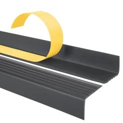 Quest Nez De Marche|Nez De Marche<Nez de marche PVC 40x25mm, , profilé d'escalier ND, auto-adhésif, antidérapant, d'escalier-protection, gris foncé, 0.8m