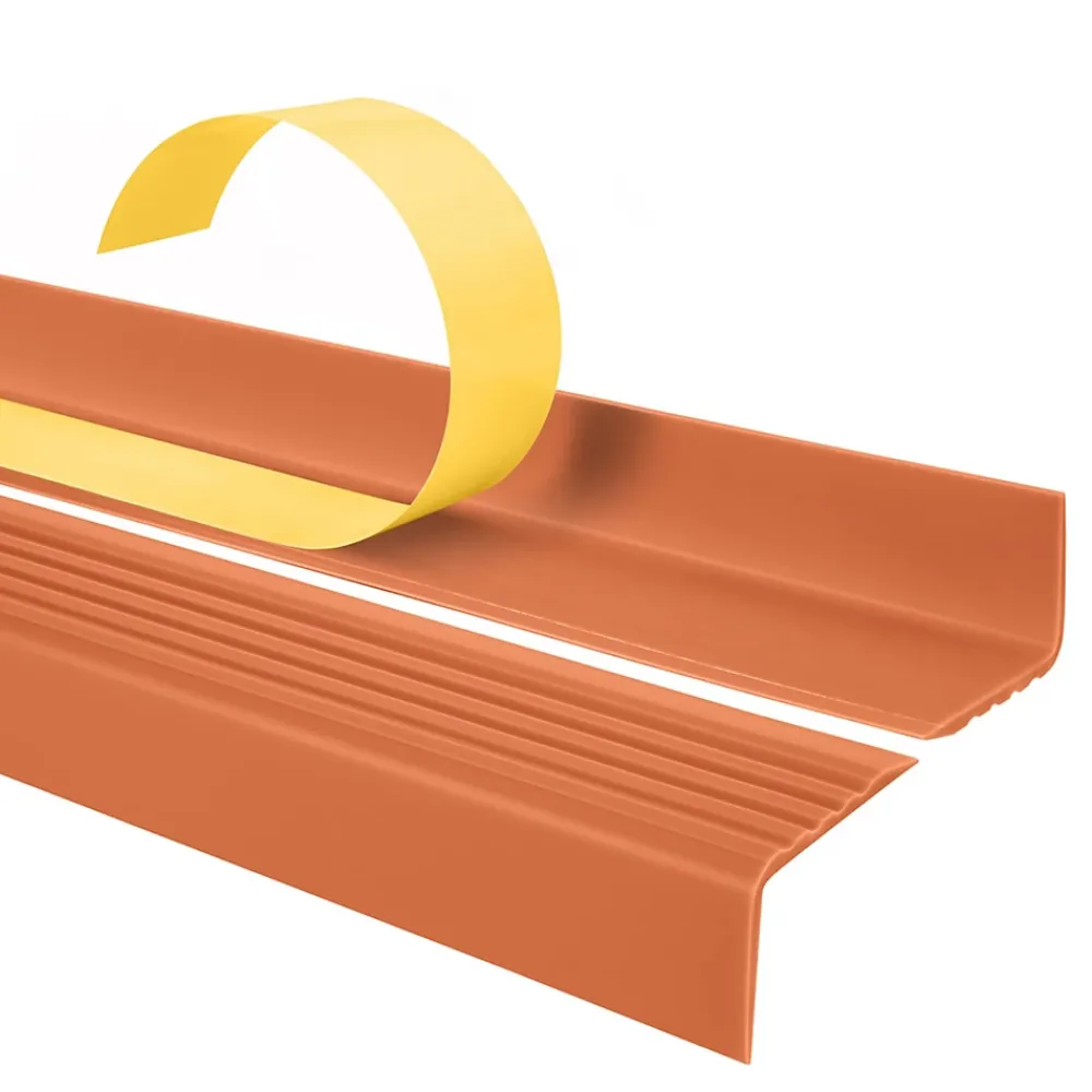 Quest Nez de marche PVC 40x25mm, , profilé d'escalier ND, auto-adhésif, antidérapant, d'escalier-protection, La brique, 1m- Nez De Marche|Nez De Marche