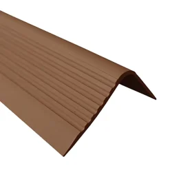 Quest Nez de marche PVC 52x40mm, , profilé d'escalier RGPD, antidérapant, d'escalier-protection, marron, 1.5m- Nez De Marche|Nez De Marche