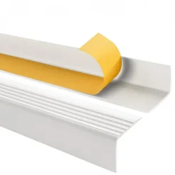 Quest Nez De Marche|Nez De Marche<Nez de marche PVC 50x42mm, , profilé d'escalier RGP, auto-adhésif, antidérapant, d'escalier-protection, blanc, 1.1m