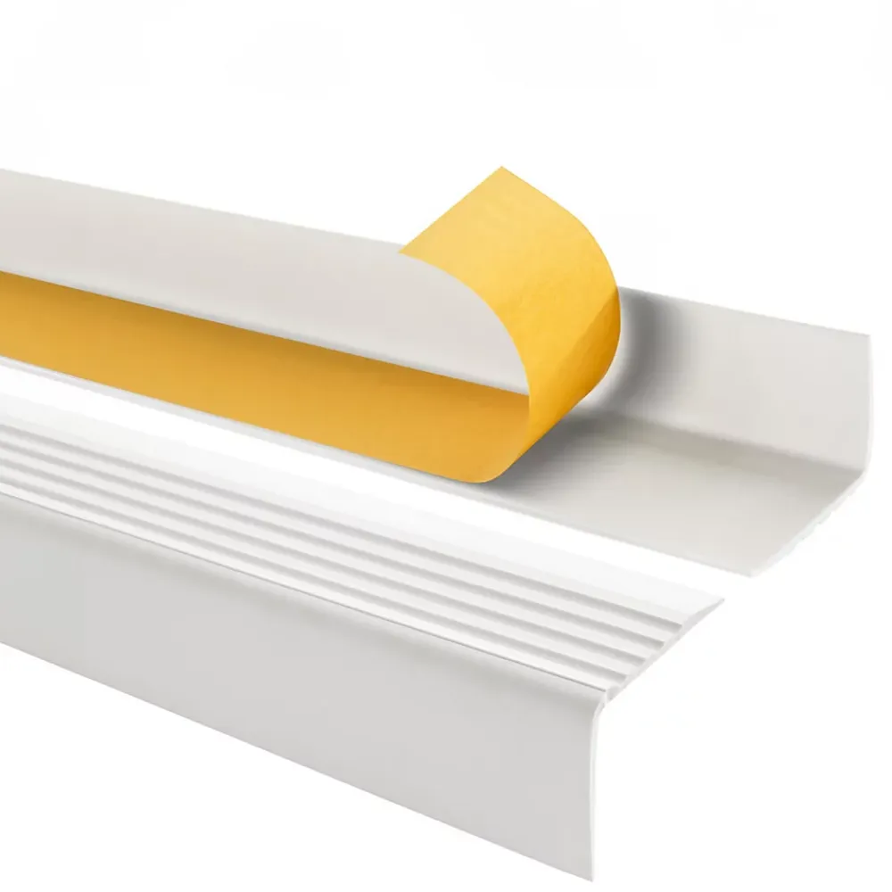 Quest Nez De Marche|Nez De Marche<Nez de marche PVC 50x42mm, , profilé d'escalier RGP, auto-adhésif, antidérapant, d'escalier-protection, blanc, 1.1m