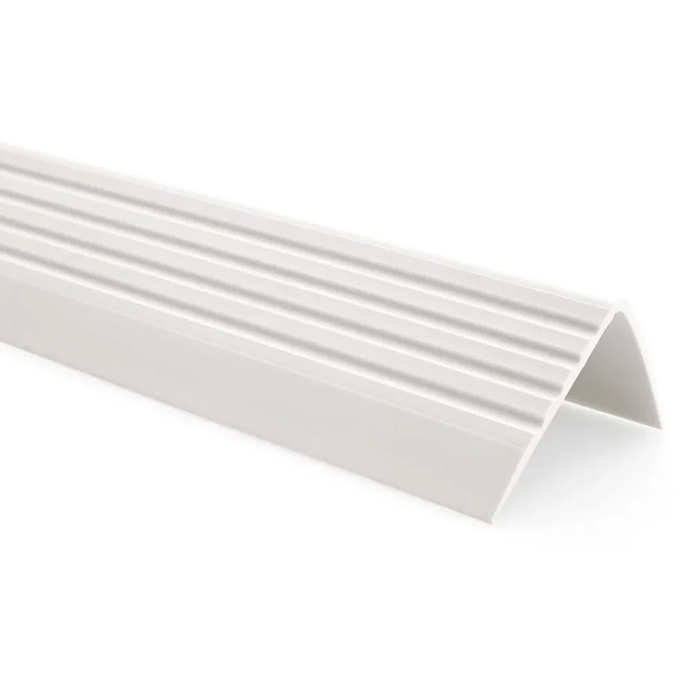 Quest Nez De Marche|Nez De Marche<Nez de marche PVC 50x42mm, , profilé d'escalier RGP, auto-adhésif, antidérapant, d'escalier-protection, blanc, 1.1m