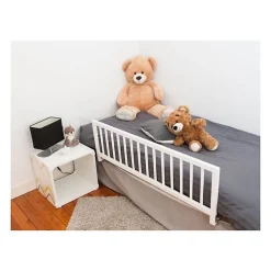 Nordlinger Pro Barrière de lit - 90 cm - Blanc - Idéale pour sécuriser le sommeil de votre enfant- Barrière De Sécurité