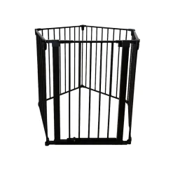 Nordlinger Pro Barrière De Sécurité<Barrière pare-feu métal noir pliable 5 pans 742116 Protection cheminée et poêle
