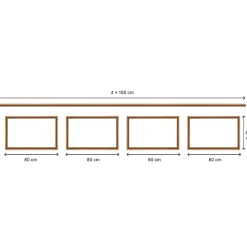 Nordlinger Pro Kit Moulures Soubassement 790527 Bois naturel 4m Décoration murale- Moulure