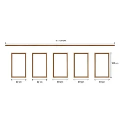 Nordlinger Pro Kit Moulures Soubassement 790525 Bois naturel 4m Décoration murale- Moulure