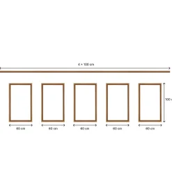 Nordlinger Pro Kit Moulures Soubassement 790525 Bois naturel 4m Décoration murale- Moulure