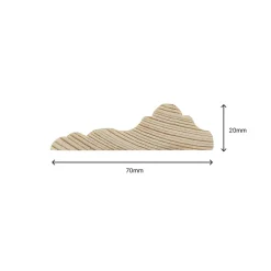 Nordlinger Pro lot de 4 - Moulure droite large 70mm x 100cm- Moulure