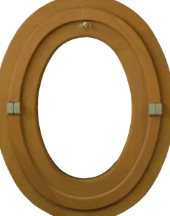 Gd Menuiseries Oeil De Boeuf Bois Ovale H90 X L60 Côte Tableau- Fenêtre Bois