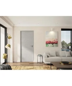 Optimum Bloc Porte ajustable décor chene gris clair BILBAO - 204 x 83 cm Gauche- Bloc Porte