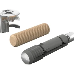 GoodHome Pack 10 cames et chevilles métal, plastique et bois- Tablette Bois Et Mélaminé