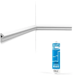 Orac Decor Moulure Et Rosace De Plafond<Pack 10 mètres Cimaise murale P8030 avec colle - Orac x Cimaises-et-plus - 4x1,5