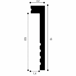 Orac Decor Pack 10 mètres Plinthes de rénovation SX171 avec colle - Orac x Cimaises-et-plus- Plinthe Pour Parquet Et Stratifié