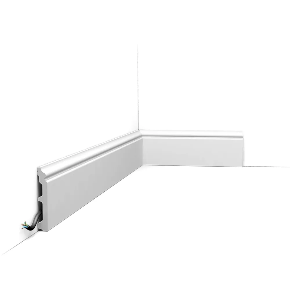 Orac Decor Pack 10 mètres Plinthes SX173 avec colle - Orac x Cimaises-et-plus - 10 x1,6x200cm (h x p x L) - plinthe décorative polymère- Plinthe Pour Parquet Et Stratifié