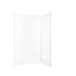 Aurlane Panneau Mural De Salle De Bains<Pack 2 Panneaux Muraux en Aluminium Blanc 80+120x210 cm + Profilés Chrome