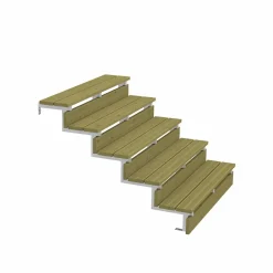 Vinuovo Accessoire D'Escalier<Pack 3 pièces - Limon acier galvanisé 5 marches - H 85cm - Option contremarches