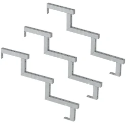 Vinuovo Accessoire D'Escalier<Pack 3 pièces - Limon acier galvanisé 3 marches - H 51cm