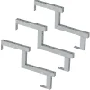 Vinuovo Accessoire D'Escalier<Pack 3 pièces - Limon acier galvanisé 2 marches - H 34cm - Option contremarches