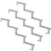 Vinuovo Pack 3 pièces - Limon acier galvanisé 4 marches - H 68cm - Option contremarches- Accessoire D'Escalier