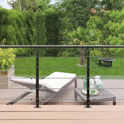 Fortia Garde-Corps, Balustrade<Pack balustrade Barranco horizontale à plat aluminium noir