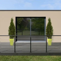 Fortia Garde-Corps, Balustrade<Pack balustrade Barranco horizontale à plat aluminium noir