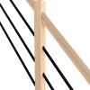 Fortia Garde-Corps, Balustrade<Pack balustrade verticale hêtre coloris naturel et aluminium noir h.100,5 x l.271,8 cm