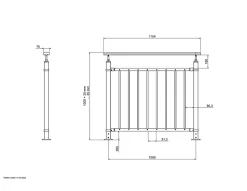 Fortia Garde-Corps, Balustrade<Pack balustrade verticale à plat noir