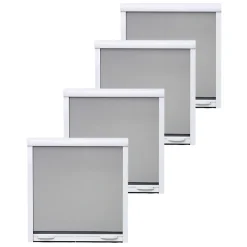 Volet-Moustiquaire Moustiquaire Pour Fenêtre<Pack éco de 4 moustiquaires enroulables H145 cm x L 100 cm alu blanc