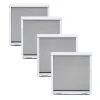 Volet-Moustiquaire Pack éco de 4 moustiquaires enroulables alu H145 cm x L130 cm blanc- Moustiquaire Pour Fenêtre