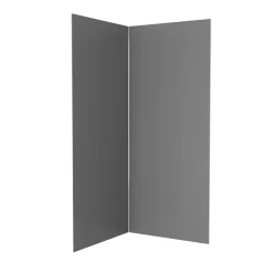 Galedo Panneau Mural De Salle De Bains<Pack de 2 panneaux muraux de salle de bains, gris foncé avec profilés chromés, l.90+90 x H.210 x P.0,3 cm, Alucolors