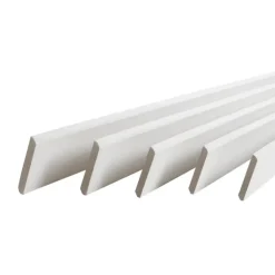 Forestea Moulure<Pack de 5 plinthes bord arrondi MDF revêtues blanc 2200 x 68 x 9 mm